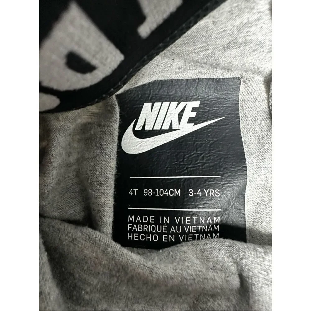 Nike Sportswear Girls Size 4T Dark Grey Heather Leg Leggings 96% Cotton Logo